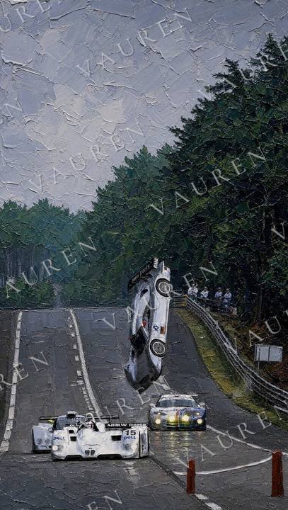 Midnight car wallpaper in oil painting style — portrait wallpaper, Vauren Midnight pack