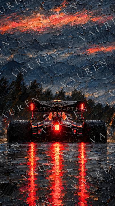 Race car under a stormy sky — portrait wallpaper, Vauren Paddock pack
