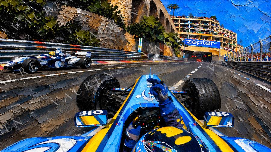 Monaco Grand Prix in impasto — landscape wallpaper, Vauren Paddock pack