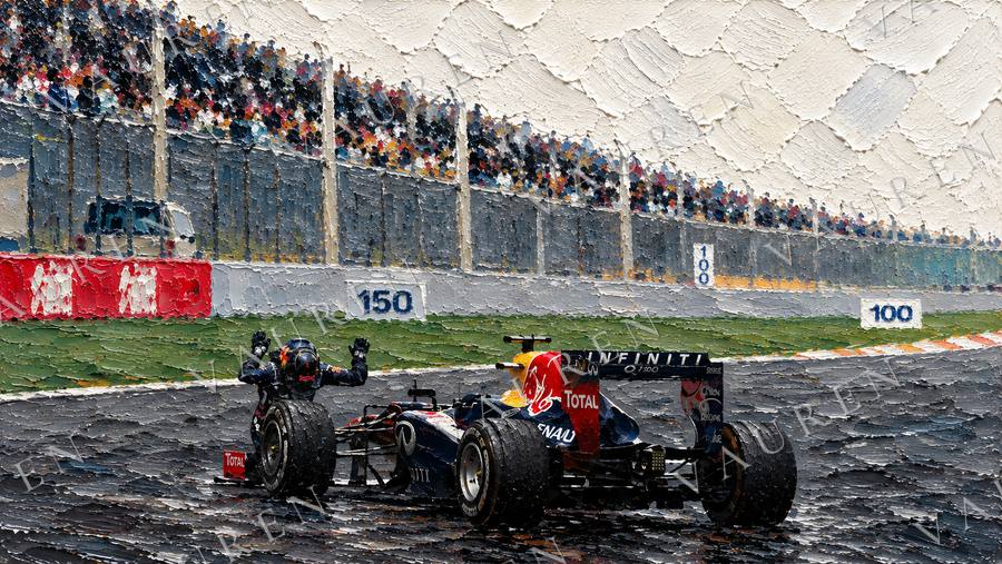 Victory on track in the rain — landscape wallpaper, Vauren Paddock pack