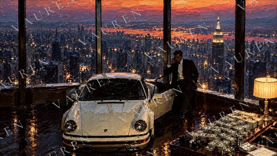 New York penthouse at dusk — landscape wallpaper, Vauren Riviera pack